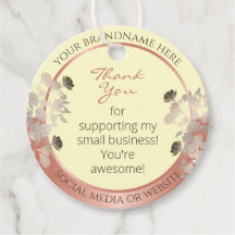 Elegante Blütencreme und Rose Gold Blätter Vielen 