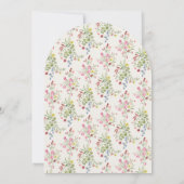 elegante Blütendärme Sommerbogentaufe Einladung (Rückseite)