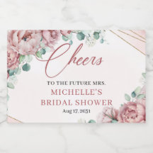 Elegante blütenfarbene Rose Eukalyptus Goldrahmen