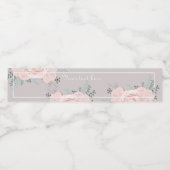 Elegante Blütengrün Wasserflaschenetikett (Einzelnes Label)