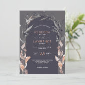 Elegante Blütenhochzeit Einladung (Stehend Vorderseite)