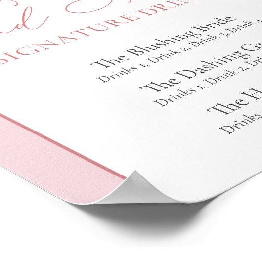 Elegante Blütenponies pampas boho arch Signature Poster (Ecke)