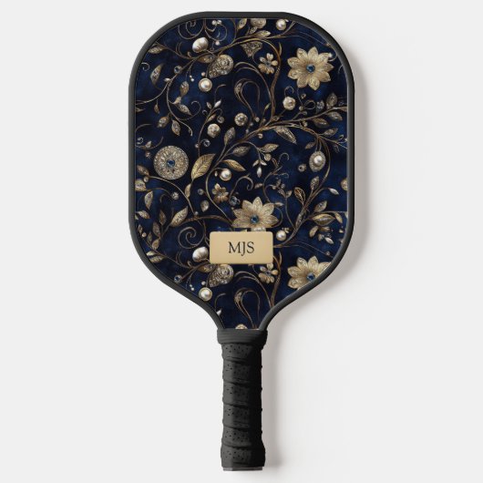 Elegante Blütenpracht Pickleball Schläger (Vorderseite)