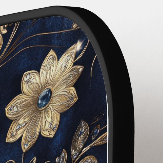 Elegante Blütenpracht Pickleball Schläger (Linke Seite)