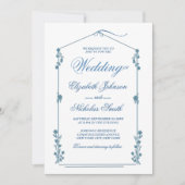 elegante Blütensafari Einladung (Vorderseite)