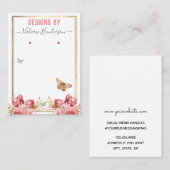 Elegante Blütenschmetterlinge Visitenkarte (Vorne/Hinten)