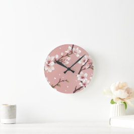 Elegante Blütenuhr Runde Wanduhr
