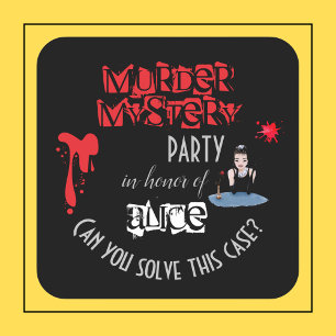 Elegante blutige Mörder-Mystery-Abendparty lustig Rechteckiger Pappuntersetzer