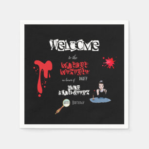 Elegante blutige Mörder-Mystery-Abendparty lustig Serviette