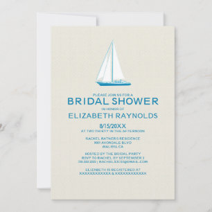 Elegante Boat Bridal Dusche Einladungen