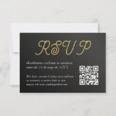 Elegante Boda de Rosas QR Code RSVP Card Mitteilungskarte (Vorderseite)