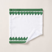 Elegante Bodhi-Blätter auf Weiß Badhandtuch Set (Waschlappen)