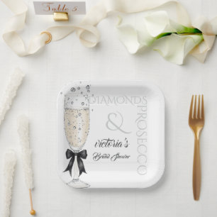 Elegante Bogen-Glas-Junggesellinnenabschied  Pappteller