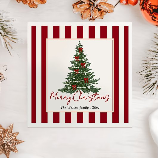 Elegante Bogen-Weihnachtsbaum-Party-Serviette Serviette