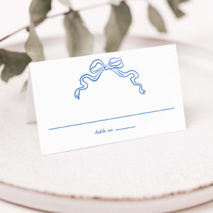 Elegante Bogenband Handgezeichnete Kritzeleien Hoc Platzkarte