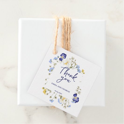 Elegante Bohemian Script Wedding Geschenkanhänger (Beispiel)