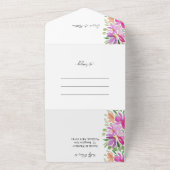 Elegante Bohemisch Chic Artistic Blume All In One Einladung (Außenbereich)