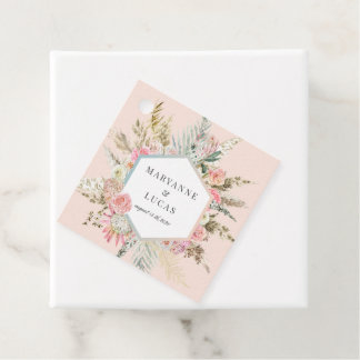 Elegante Bohemisch Floral Monogram Vielen Dank Geschenkanhänger