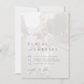 Elegante Bohemisch Moderne Minimalistische 2 Foto  Einladung (Vorderseite)