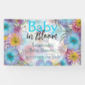 Elegante Bohemische Blume Baby in Bloom Banner (Horizontal)