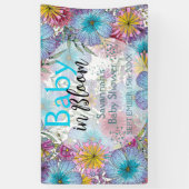 Elegante Bohemische Blume Baby in Bloom Banner (Vertikal)