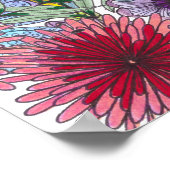 Elegante Bohemische Blume Baby in Bloom Poster (Ecke)