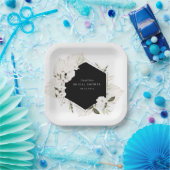 Elegante Bohemische Blumenpapier-Teller Pappteller (Party)