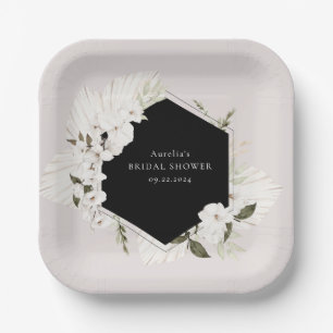 Elegante Bohemische Blumenpapier-Teller Pappteller