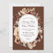 Elegante Bohemische Blumenzarge Einladung (Vorderseite)