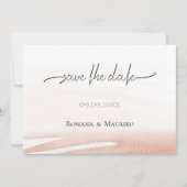 Elegante Bohemische Coral Terracotta Hochzeit Save The Date (Vorderseite)