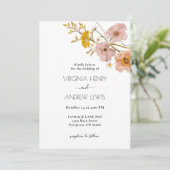 Elegante Bohemische Florenz Einladung (Stehend Vorderseite)