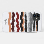 Elegante, Bohemische Gold- und Schwarz-Signatur Case-Mate iPhone Hülle (Rückseite (Horizontal))