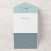 Elegante Bohemische Hochzeit am Strand All In One Einladung (Außenbereich)