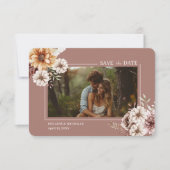 Elegante Bohemische Hochzeit der Wasserfarben Save The Date (Vorderseite)