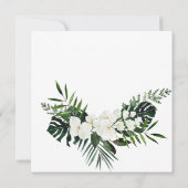 Elegante Bohemische Hochzeit im Weißen Orchid Einladung (Rückseite)