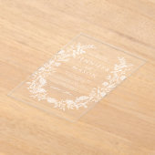 Elegante Bohemische Hochzeit mit weißem Blumenreat Acryleinladungen (Ablage )