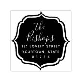 Elegante Bohemische Kalligraphie-Rücksendeadresse Permastempel (Design)