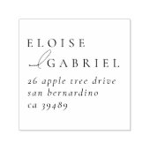 Elegante Bohemische Minimalistische Hochzeitsstimm Permastempel (Design)