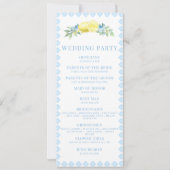 Elegante Bohemische Pastellblumen-Hochzeitsprogram (Rückseite)