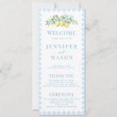 Elegante Bohemische Pastellblumen-Hochzeitsprogram (Vorderseite)