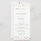 Elegante Bohemische Pastellblumen-Hochzeitsprogram (Rückseite)