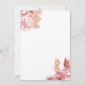 Elegante Bohemische Rose Bridal Dusche Einladung (Rückseite)