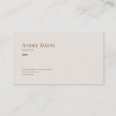 Elegante Bohemische Rose Visitenkarte (Rückseite)