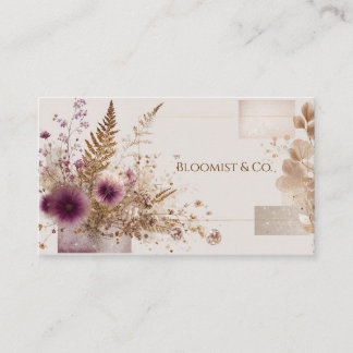 Elegante Bohemische Rose Visitenkarte