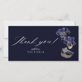 Elegante Bohemische Seesilbermaskade Dankeskarte (Vorderseite)