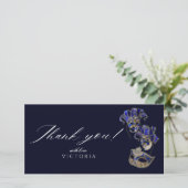 Elegante Bohemische Seesilbermaskade Dankeskarte (Stehend Vorderseite)