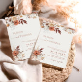 Elegante Bohemische Terracotta Wedding Einladung