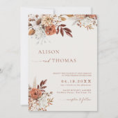 Elegante Bohemische Terracotta Wedding Einladung (Vorderseite)