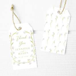 Elegante Bohemische Tulips Blumenhochzeit Danke Geschenkanhänger