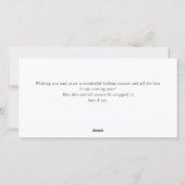 Elegante Bohemische Weihnachtsbaumkomposition Feiertagskarte (Rückseite)